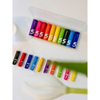 Pin Alkaline AA và AAA Rainbow Xiaomi 10 miếng 40 gói chính hãng thân thiện với môi trường kèm hộp lưu trữ ZMI Mijia