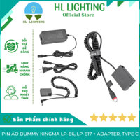Pin ảo Dummy Kingma LP-E6, LP-E17 + Adapter, Type C - Giải pháp quay phim liên tục cho máy ảnh Canon HL Lighting