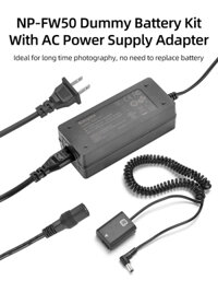 Pin ảo Dummy Kingma NP-FW50 + Adapter