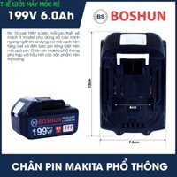 Pin boshun 199VF 10 Cell Mạch 3 mosfet  chính hãng máy mài,máy siết chân pin phổ thông 4cm Thế giới máy rẻ