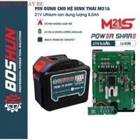 Pin Boshun 20 CELL dung lượng 8AH, Mạch 4 mosfet dòng xả cao, Chân pin phổ thông, siêu thị máy