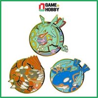 PIN CÀI ÁO HOENN LEGEND POKEMON KYOGRE GROUDON RAYQUAZA