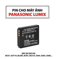Pin cho máy ảnh Panasonic, Lumix đủ loại BCK7, DCF10, BLE9E, BCB7, BCE10, S004, S005, S006, S007,S008...
