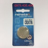 Pin CR2477 Renata Lithium 3V Chính Hãng Vỉ 1 Viên