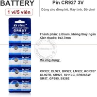 Pin CR927 E395 L926 Davinci 1 vỉ 5 viên - Lithium battery CR927 3V