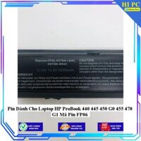Pin Dành Cho Laptop HP ProBook 440 445 450 G0 455 470 G1 Mã Pin FP06 - Hàng Nhập Khẩu