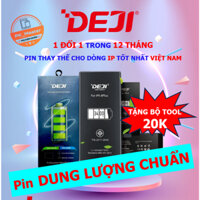 Pin Deji cho Iphone dung lượng chuẩn, từ 5S đến 8 Plus, Hàng chính hãng, tặng tool thay pin