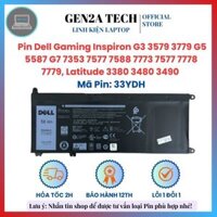 Pin Dell Gaming Inspiron G3 3579 3779 G5 5587 G7 7353 7577 7588 7773 7577 7779 Latitude 3380 3480 3580 3490 33YDH 56Wh