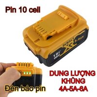 Pin Dewalt DCB184-B1 18V 4Ah 5Ah 6Ah dung lượng khủng có đèn báo pin (pin đóng)