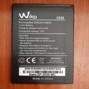 Pin điện thoại Wiko K200