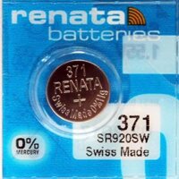 Pin đồng hồ Thụy Sỹ RENATA 371 SR920SW dành cho đồng hồ nhiều kim Dạng Vỉ 10 Viên - 1 Viên