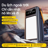 Pin Dự Phòng 100000mAh Kèm theo dây sạc Đèn LED Tiện Lợi Cho Cắm Trại Du Lịch Sạc Nhanh cục sạc dự phòng 200000mAh
