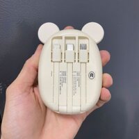 Pin Dự Phòng 10.000mAh (vỏ in 20k)  sạc nhanh 20W Disney Tsum, liền cáp, PPS/PD/QC (màungẫu nhiên)