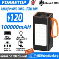 Pin dự phòng 200.000 MAh 120W sạc siêu tốc Đèn cắm trại ngoài trời Đèn LED công suất cao siêu dài hạn bảo hành 12 tháng