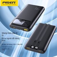 Pin dự phòng 20000mAh - PISEN Quick 22.5W liền cáp sạc iPhone & Type-C (D28)