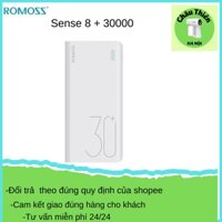 Pin dự phòng 30000 mAh, sạc dự phòng Sense 8+ thương hiệu Romoss có hỗ trợ sạc nhanh