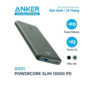 Pin dự phòng Anker PowerCore Slim 10000 PD - A1231