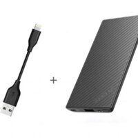 Pin Dự Phòng ANKER PowerCore Slim 5000mAh, kèm cáp Lightning 10cm - B1250H11