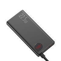Pin Dự Phòng Baseus Adaman 10.000mah sạc nhanh 22.5W vỏ kim loại siêu mỏng màn hình digital hiển thị pin - Hàng Chính Hãng - đen