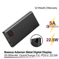 Pin dự phòng Baseus PPIMDA 20000mAh 22.5W (QC3.0/ PD3.0/ SCP/ AFC Quick charge Power Bank)