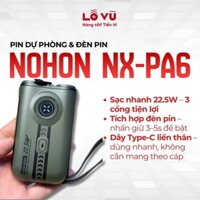 Pin dự phòng & đèn pin NOHON NX-PA6 10.000mAh - Xanh đậm