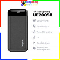 Pin dự phòng Energizer 20,000mAh /3.7V Li-Polymer - UE20058 - Bảo hành  2 NĂM - 1 ĐỔI 1