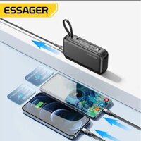 Pin Dự Phòng Essager 65w 15.000mah, Sạc Siêu Nhanh 45w SamSung , 36w ip 15 14 13 ....Laptop ,Macbook