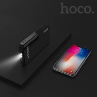 Pin dự phòng Hoco B27 Plus 13000mAh 2 đầu vào (Type-C&Micro-USB) 2 đầu ra chuẩn USB-A sạc nhanh 3.0A tích hợp đèn LED chiếu sáng mà màn hình hiển thị mức pin trực quan