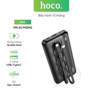 Pin Dự Phòng Hoco J90a Polymer A+ 1 Cổng Usb 22.5w 1 Cổng Type C Pd 20w 10000mah Màn Hình Led