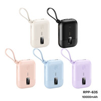 Pin dự phòng mini Remax RPP-635 sạc nhanh 10000mAh tích hợp 2 cáp QC 22.5W PD 20W (màu ngẫu nhiên) Phụ kiện 1986