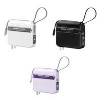 Pin dự phòng Remax RPP-588 15000mAh sạc nhanh PD max 45W Kiêm cốc sạc tích hợp 2 cáp sạc và giá đỡ điện thoại