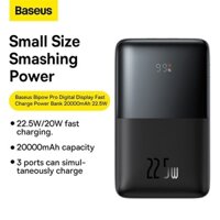 Pin Dự Phòng Sạc Nhanh Nhỏ Gọn Baseus Bipow Pro Digital Display 20000mAh 22.5W (SCP/PD/QC/FCP/AFC Fast Charge Power Bank)