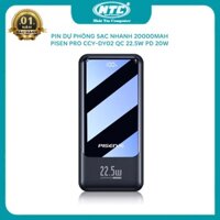 Pin dự phòng sạc nhanh PISEN Pro CCY-DY02 dung lượng 20000mAh - Hỗ trợ QC 22.5W và PD 3.0 20W (2 màu) Nhất Tín Computer