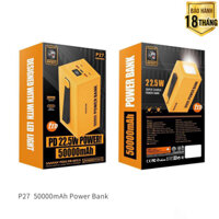 Pin dự phòng sạc nhanh 50000mah PHANTOM P27 Container sạc nhanh iph 15, sạc 5 thiết bị, có đèn pin (3 màu) phụ kiện 1986