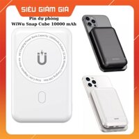 Pin dự phòng WiWU Snap Cube 10000 mAh Mini Magnetic Wireless Power Bank Multi 20W Portable Charger sạc không dây