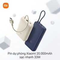 Pin dự phòng Xiaomi 20.000mAh sạc nhanh 33W, có chứng chỉ CCC – ko hộp, xước nhẹ, hoạt động tốt
