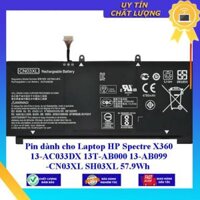 Pin dùng cho Laptop HP Spectre X360 13-AC033DX 13T-AB000 13-AB099 -CN03XL SH03XL 57.9Wh - Hàng Nhập Khẩu New Seal