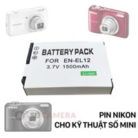 Pin EN-EL12 cho Nikon A900 AW100S P300 P330 P310 S710 S9600... Pin EN EL12 dung lượng cao