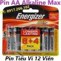 Pin Energizer AA Alkaline 1,5 V Siêu Bền , Không chảy nước Hàng Chính hãng . Giá 1 vỉ 12 pin