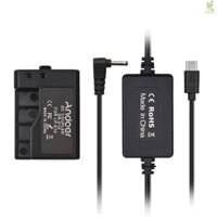 Pin giả Andoer PD Cáp USB Type-C sang DR-E10 Pin giả Bộ ghép DC LP-E10 Thay thế cho Canon EOS Rebel T7 T6 T5 T3 Kiss X50 X70 EOS 1100D 1200D 1300 Came-211