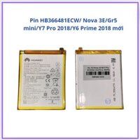 Pin huawei hb366481ecw/ nova 3e/Gr5 mini/Y7 Pro 2018/Y6 Prime 2018 mới
