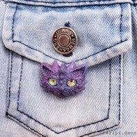 Pin Huy Hiệu / Ghim cài áo Pin Mèo Dragon Kitty mini chuyển màu handmade MadeByAripi