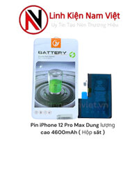 Pin iPhone 12 Pro Max Dung lượng cao 4600mAh ( Hộp sắt )