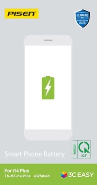 Pin iPhone 14 Plus Chính Hãng PISEN (Dung lượng chuẩn 4325mAh)
