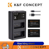 Pin K & F Concept Canon LP-E17 2 Cái + Pin Sạc Khe Cắm Kép