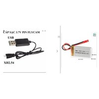Pin kèm sạc usb 3.7v 1200mah JST đồ chơi flycam có mạch bảo vệ giá sỉ