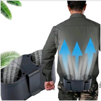 Pin Khủng 40.000mAh Quạt Đeo Thắt Lưng Siêu Mát, Quạt Đeo Hông-Cổ Motor 2 Luồng Gió Dung Lượng áo quạt điều hòa