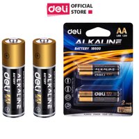Pin kiềm Akaline AA Deli - Vỉ 2 viên 4 viên - 18500  18501 - Vỉ 2 viên - 18500