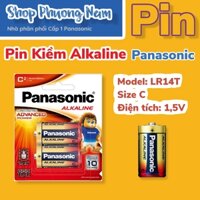 Pin kiềm Alkaline cỡ trung Panasonic LR14T2B vỉ 2 viên Hàng chính hãng