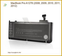 Pin Laptop APPLE MacBook Pro A1278 – Thay pin MacBook TPHCM Giá Rẻ Lấy Liền